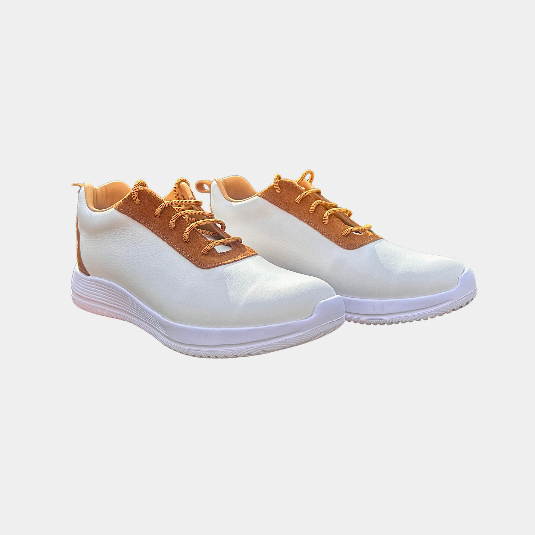 Zapatilla Vintage blanco/ camel