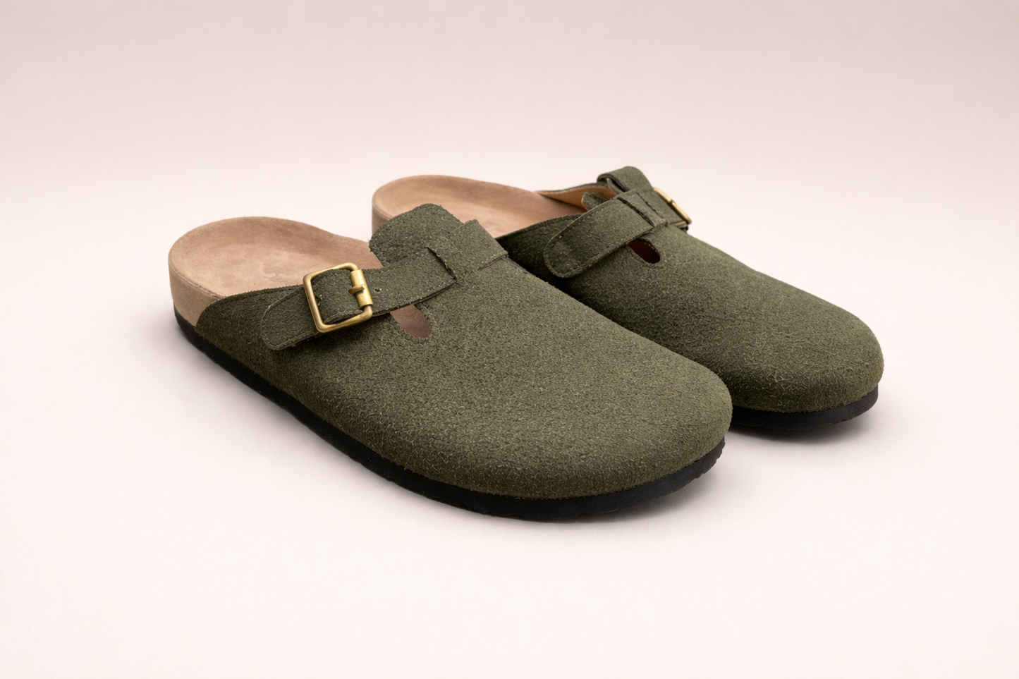 Alpargata europea - verde gamuzon