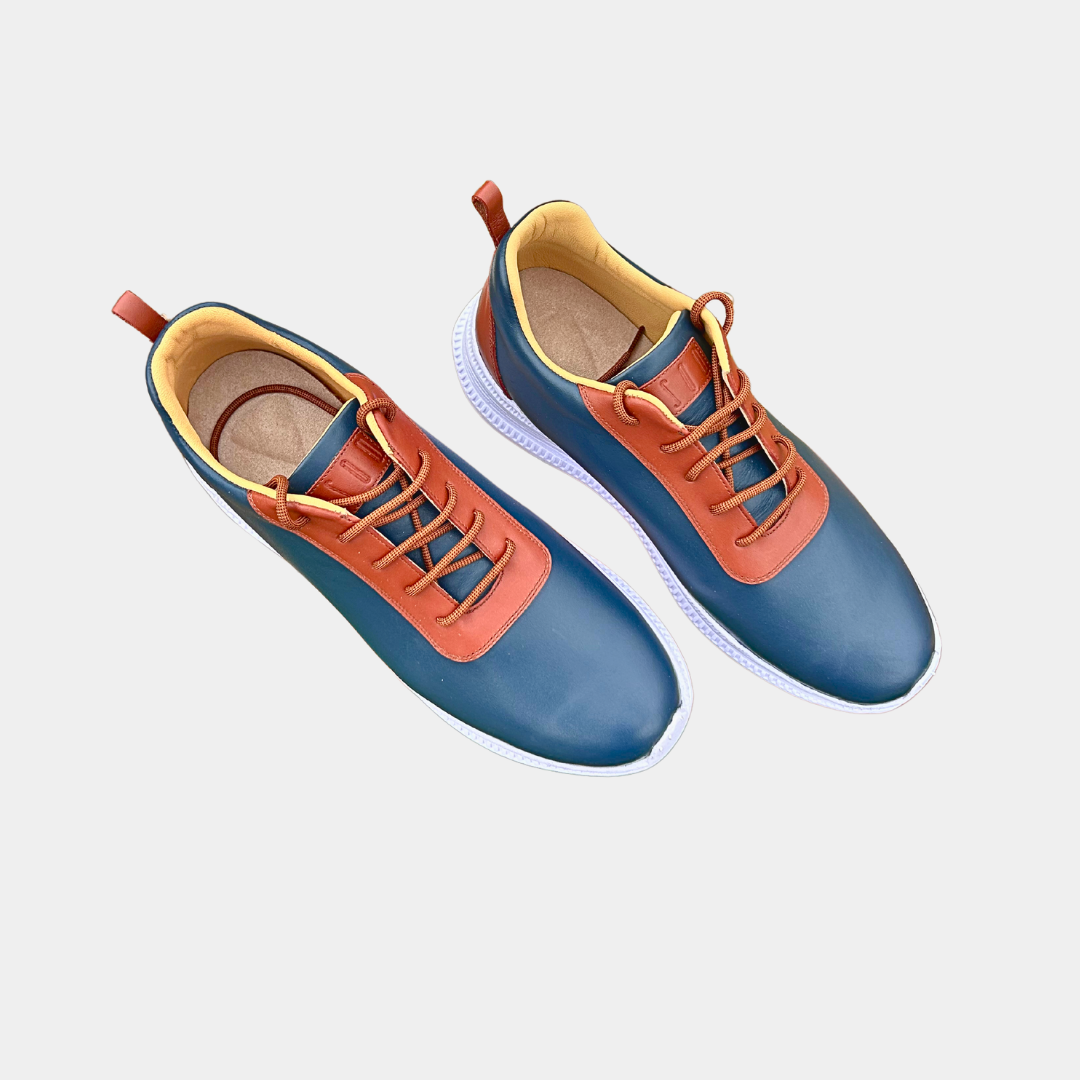 Zapatilla Vintage Azul/ Cobre