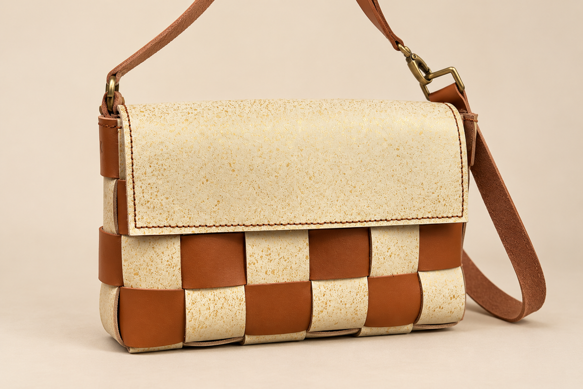 Cartera tejida II - Miel/ mantequilla