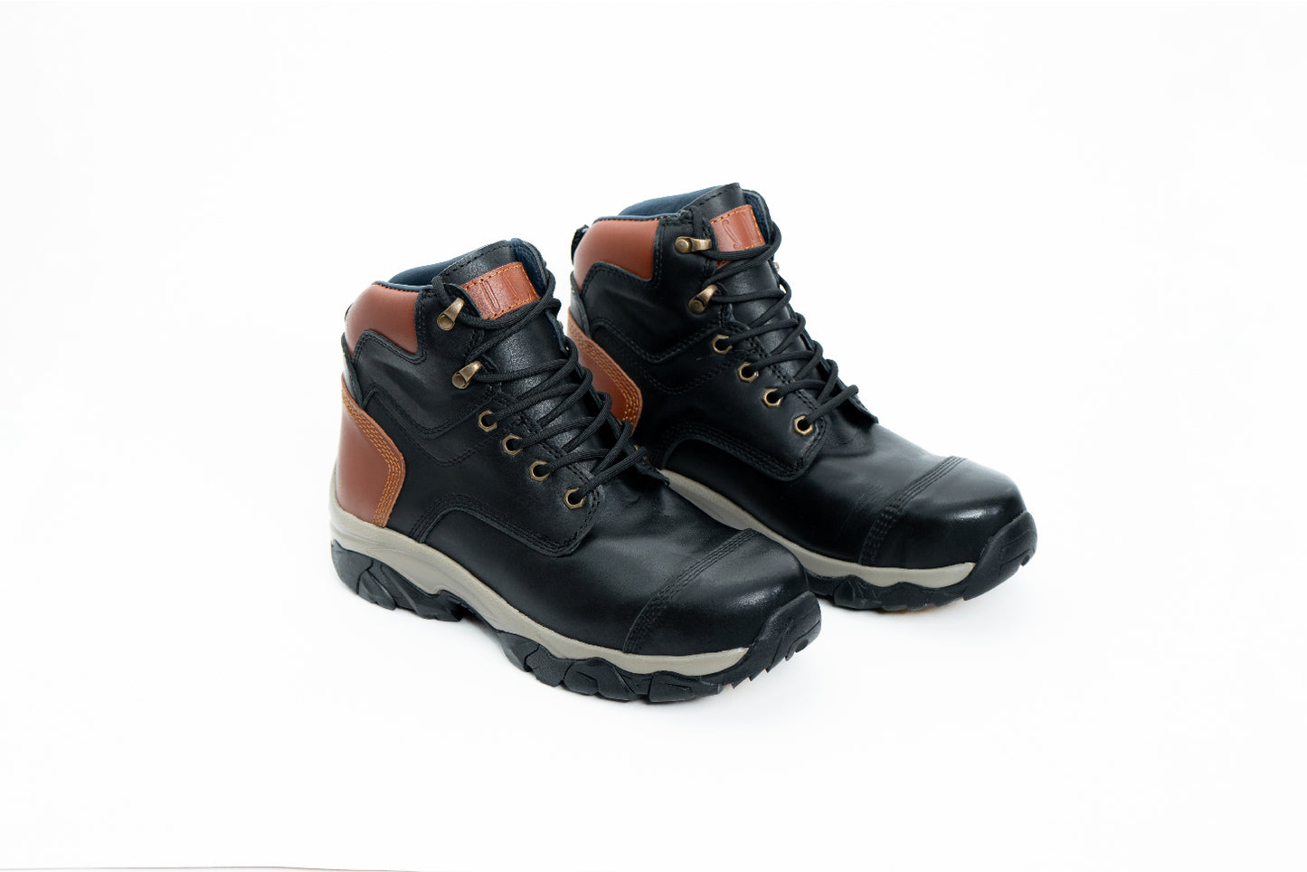 Botas punta de acero - Negro / detalle cobre