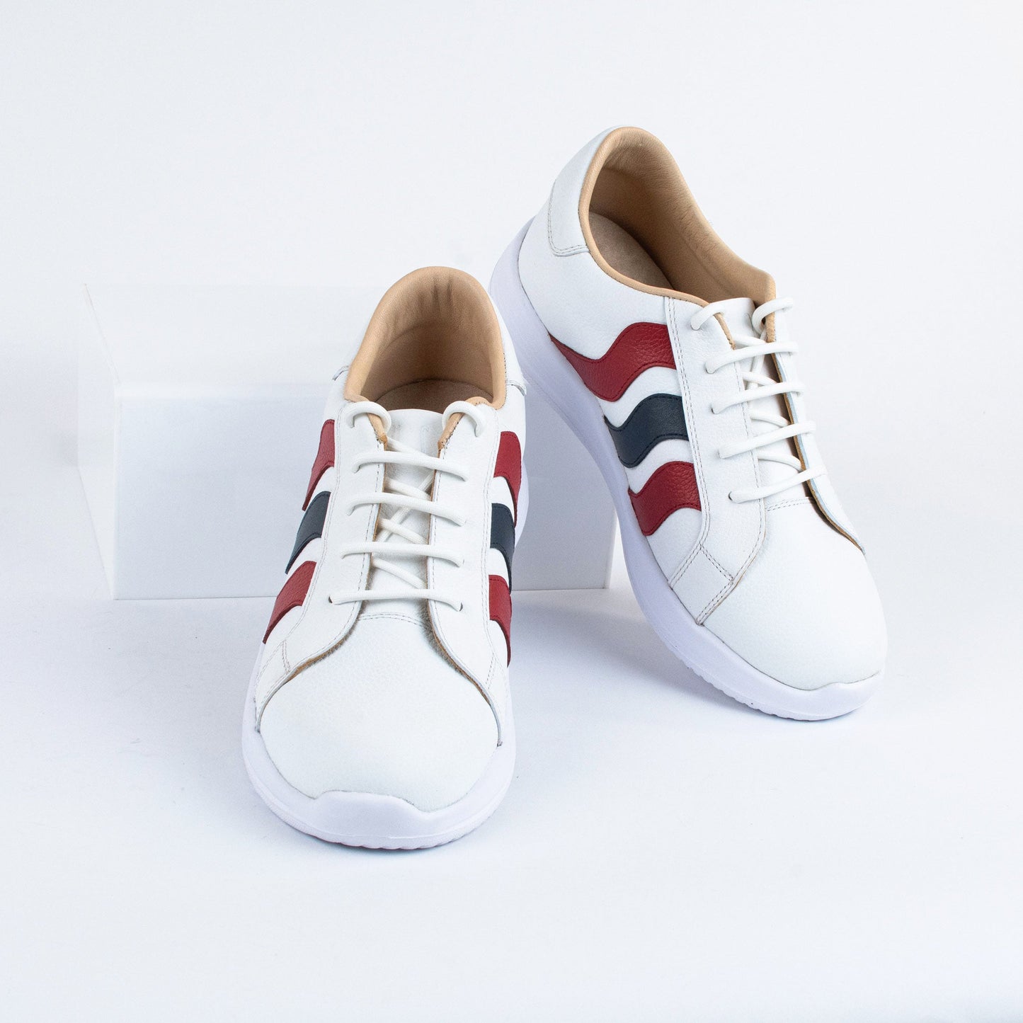 Zapatillas 3 olas Blanco, Rojo & Azul
