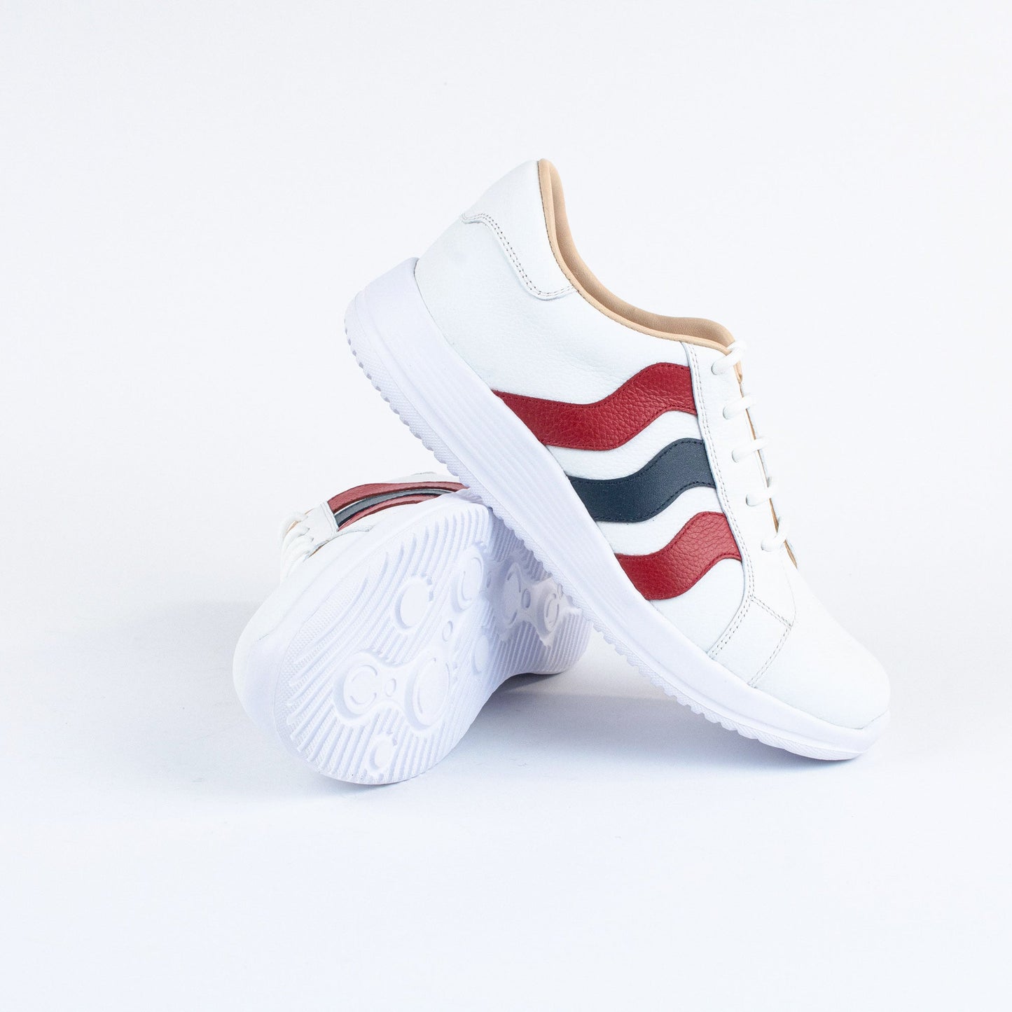 Zapatillas 3 olas Blanco, Rojo & Azul