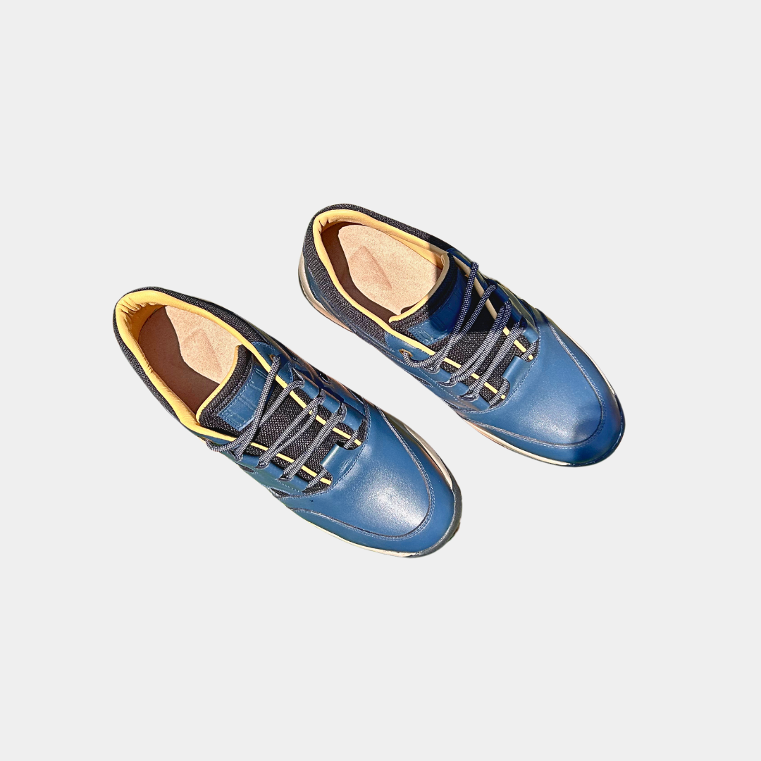 Zapatilla de cuero Versátil - Azul