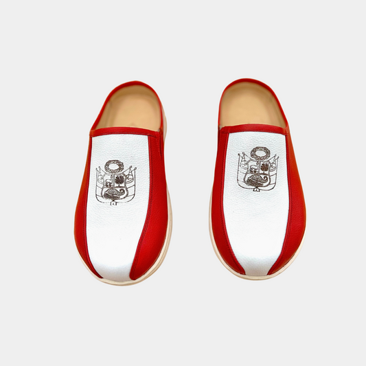 Preventa 2 días- Alpargata blaquirojo + escudo del Perú / planta hues