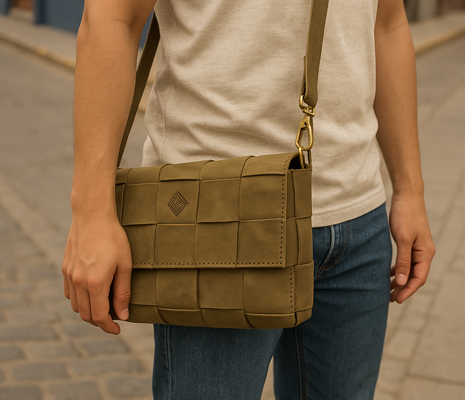 Cartera tejida - Verde Olivo