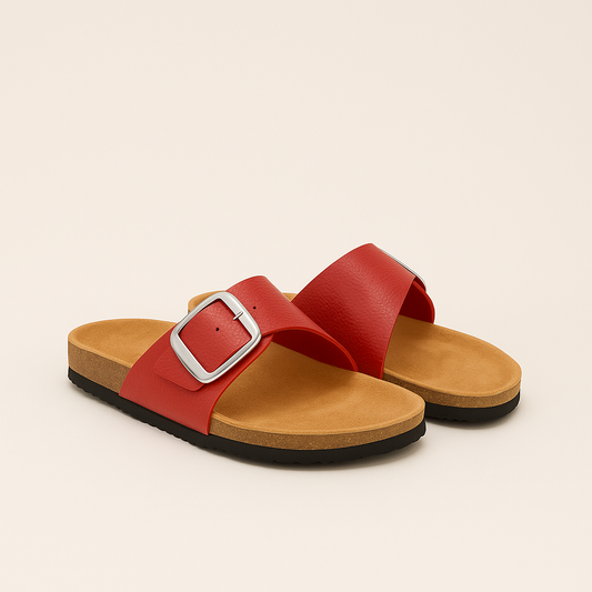 Sandalia 1 hebilla / rojo