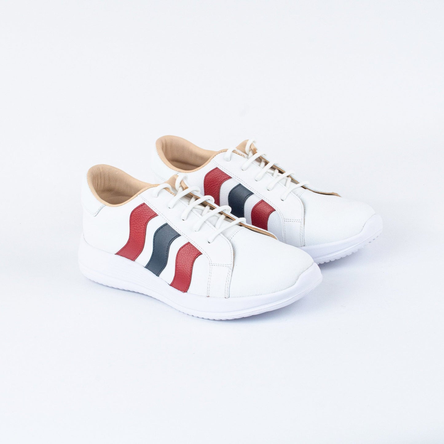 Zapatillas 3 olas Blanco,  Rojo & Azul