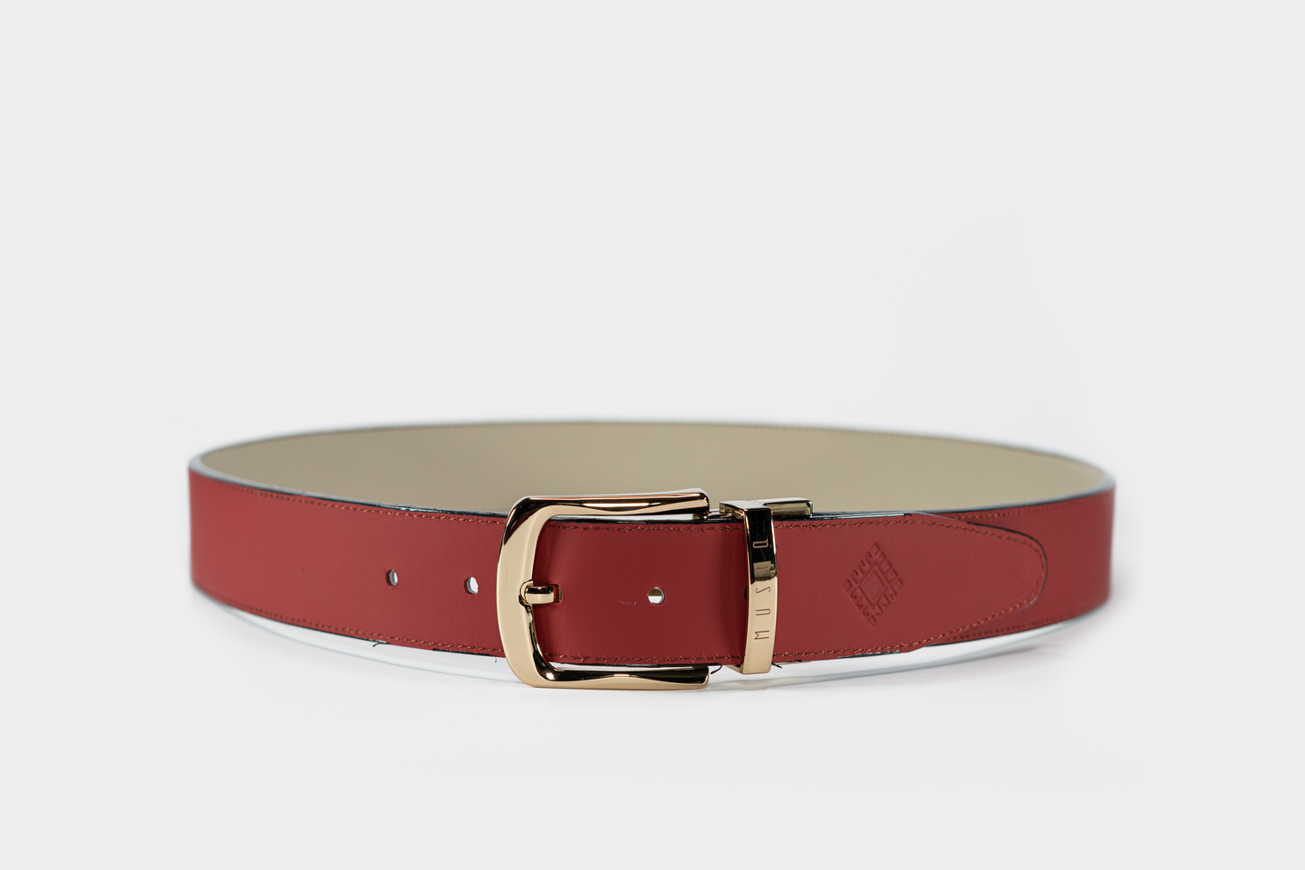 Correa reversible - papa - rojo vino